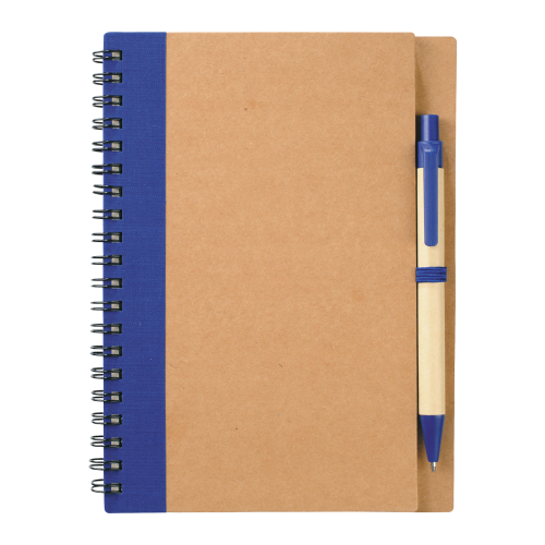 Cuaderno de espiral ecológico con bolígrafo