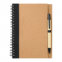 Cuaderno de espiral ecológico con bolígrafo